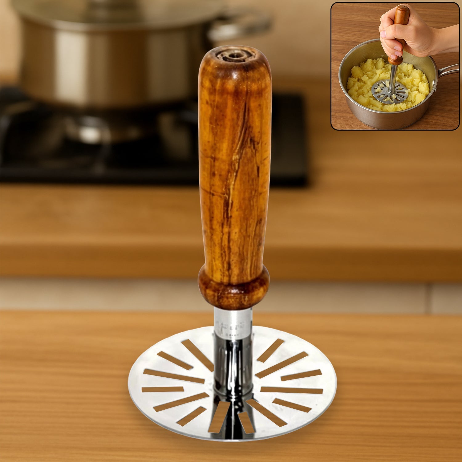 Paubhaji Masher used in all kinds of household and kitchen places for mashing and making paubhajis. Paubhaji Masher used in all kinds of household and kitchen places for mashing and making paubhajis.